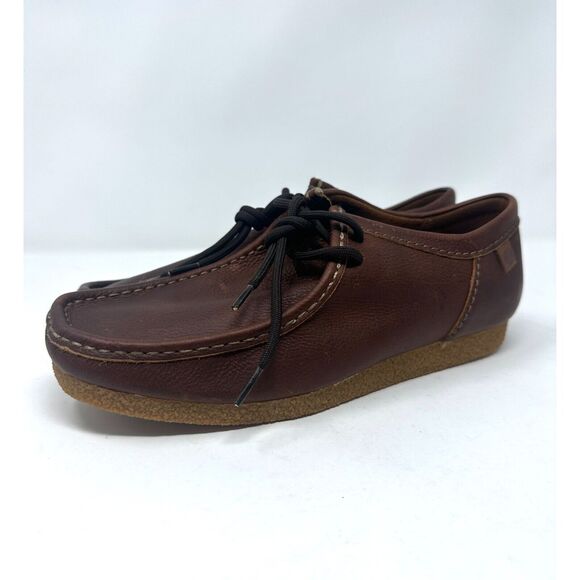 Clarks  size 10.5 Originals Shacre II Run Tan Tumbled Leather 26159431 NEW - Picture 2 of 9